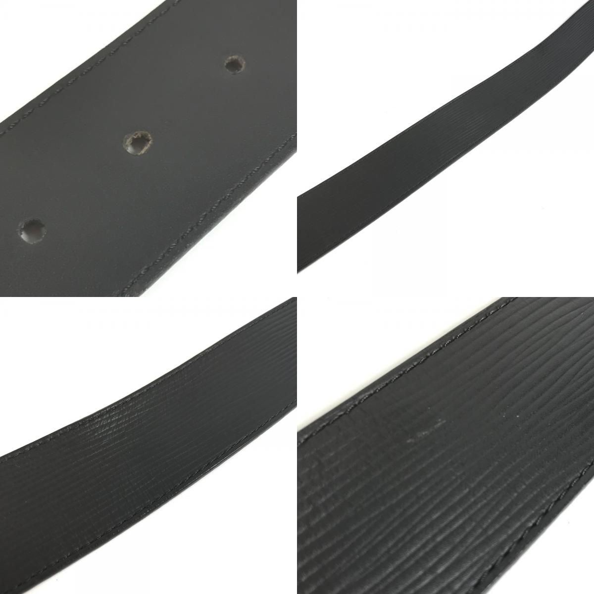Louis Vuitton Belt Ceinture LV Initial Epi Leather Noir Black