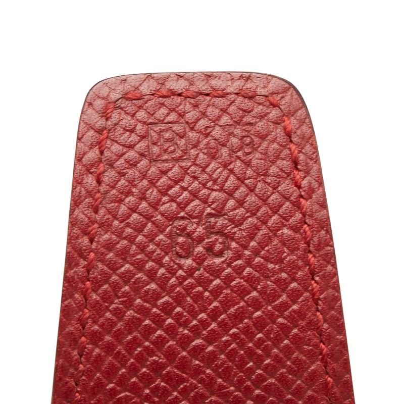 Hermes Constance Belt Buckle Reversible Vintage 65 Red Black Gold Leather