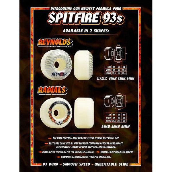 Spitfire Formula Four Radials Wheels 93du 54mm Natural