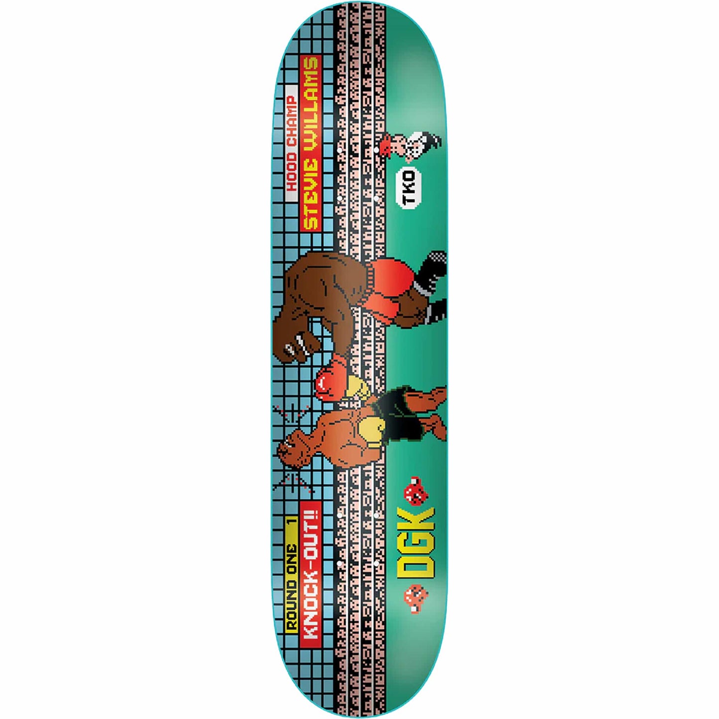 DGK 8-Bit TKO Stevie Skateboard Deck 8.25"