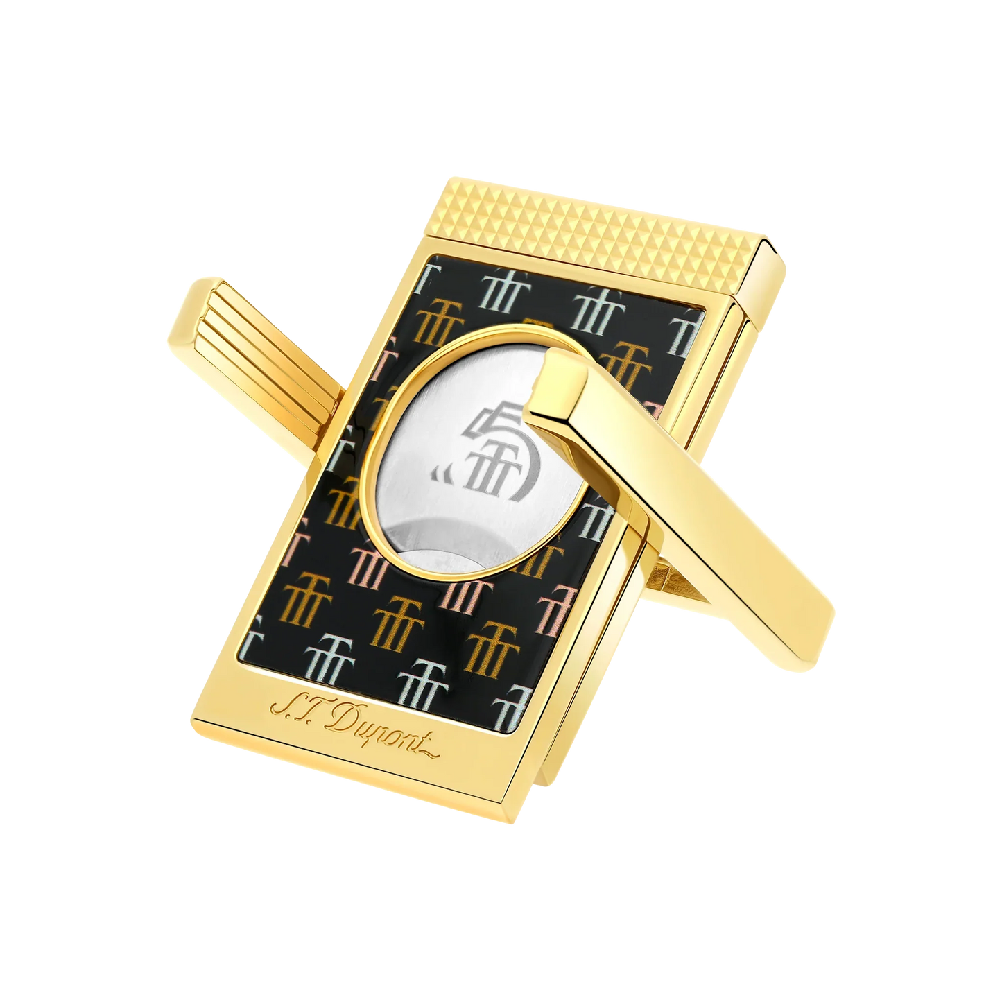 S.T. DUPONT Cigar Cutter/Coupe Cigare Chrome Trinidad Black 003477