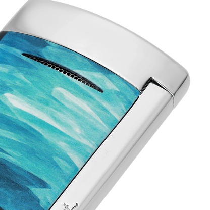 S.T. Dupont Minijet Géode Blue Lacquered Lighter/Briquet 010835