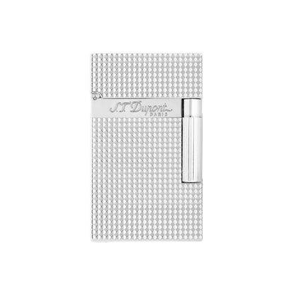 S.T. DUPONT LIGNE 2 DIAMOND HEAD SILVER LIGHTER/BRIQUET 016184