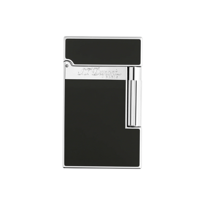 S.T. DUPONT LIGNE 2 BLACK LACQUERED PALLADIUM LIGHTER/BRIQUET 016296