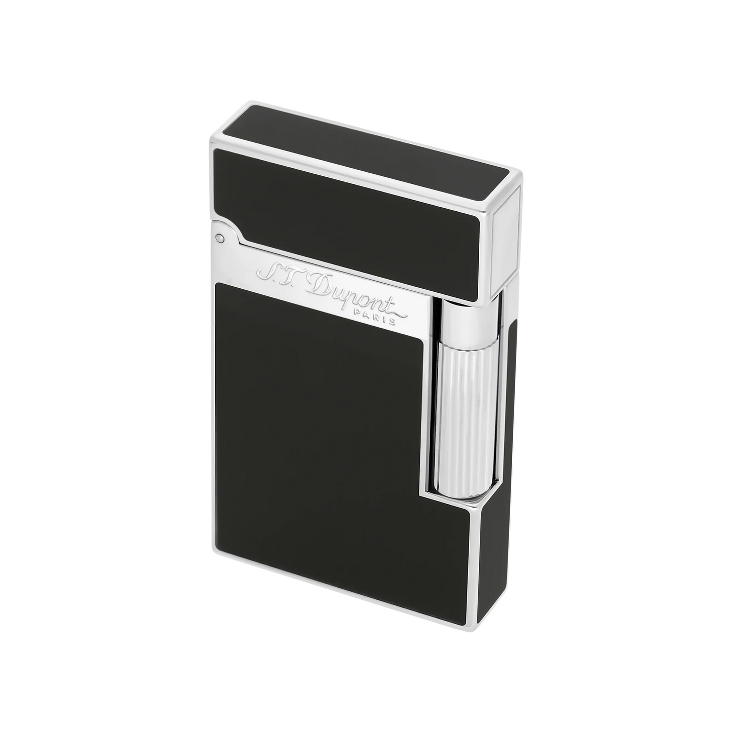 S.T. DUPONT LIGNE 2 BLACK LACQUERED PALLADIUM LIGHTER/BRIQUET 016296