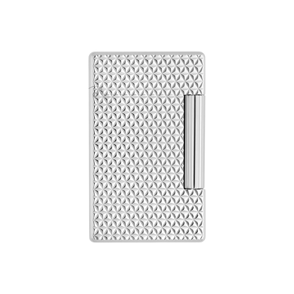 S.T. DUPONT INITIAL DIAMOND HEAD SILVER LIGHTER/BRIQUET 020820