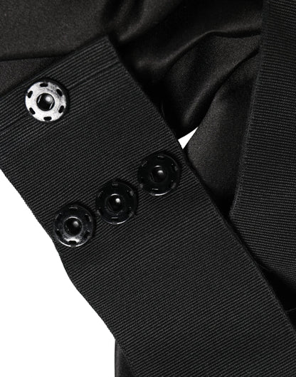Dolce & Gabbana Black Silk Satin Sash Wide Waist Women Belt