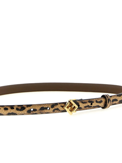 Fendi Multicolor Velvet Leather Regular Belt