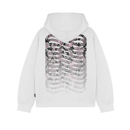 PROPAGANDA Felpa donna Ribs Python Pink  art. 26SSPRFE607 col. WHITE