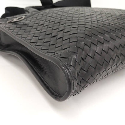 Bottega Veneta 2-Way Shoulder Bag Business Intrecciato Leather Black