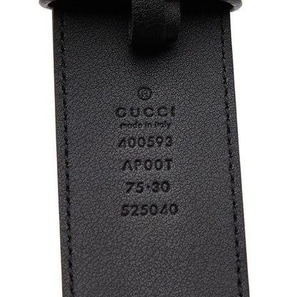 Gucci GG Marmont Double G Belt Size 75 30 Black Leather