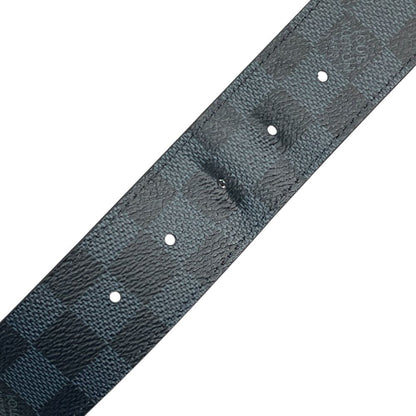 Louis Vuitton Damier Cobalt Azur Belt Silver Black Sophistication