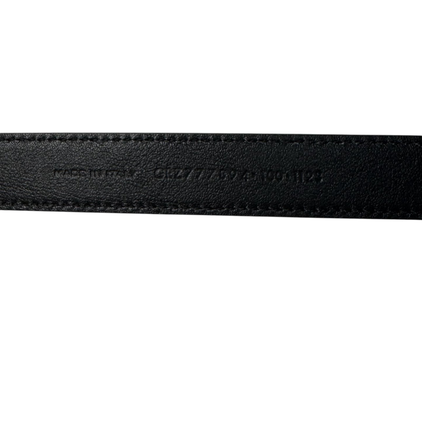 Saint Laurent YSL Yves Push Pin Buckle Belt 100 Shiny Leather