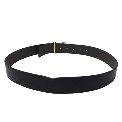 Louis Vuitton Belt Calfskin LV Damier 40 mm Reversible Black Gold 85 34 Logo