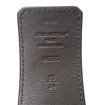 Louis Vuitton Belt Calfskin LV Damier 40 mm Reversible Black Gold 85 34 Logo