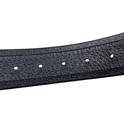 Gucci Belt Jumbo GG Nylon Leather Black Silver