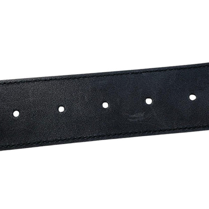 Gucci Belt GG Emblem Wide Leather Double Black Gold