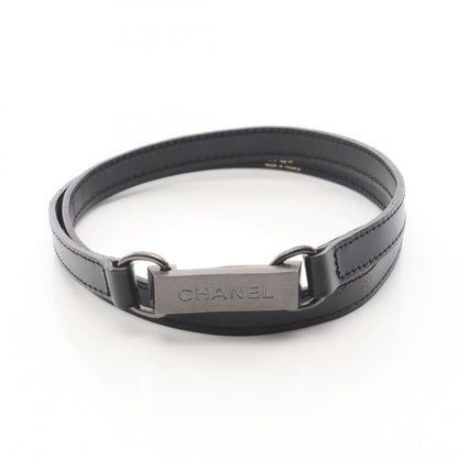 Chanel Belt Logo Plate Leather