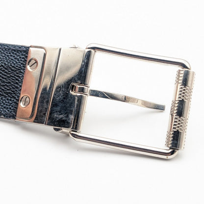 Louis Vuitton Ceinture Damier Print Graphite Infini Reversible Black Belt