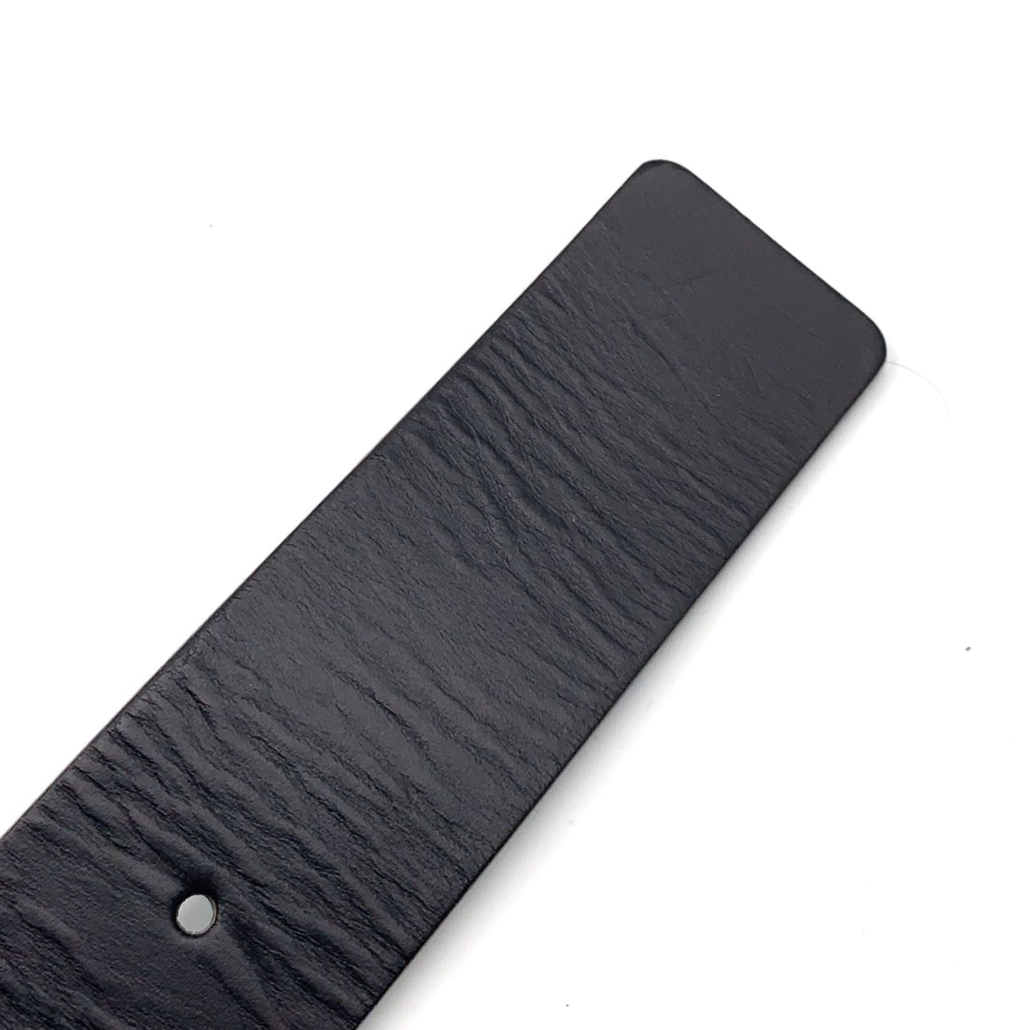 Gucci Interlocking Buckle Leather Black Belt Silver
