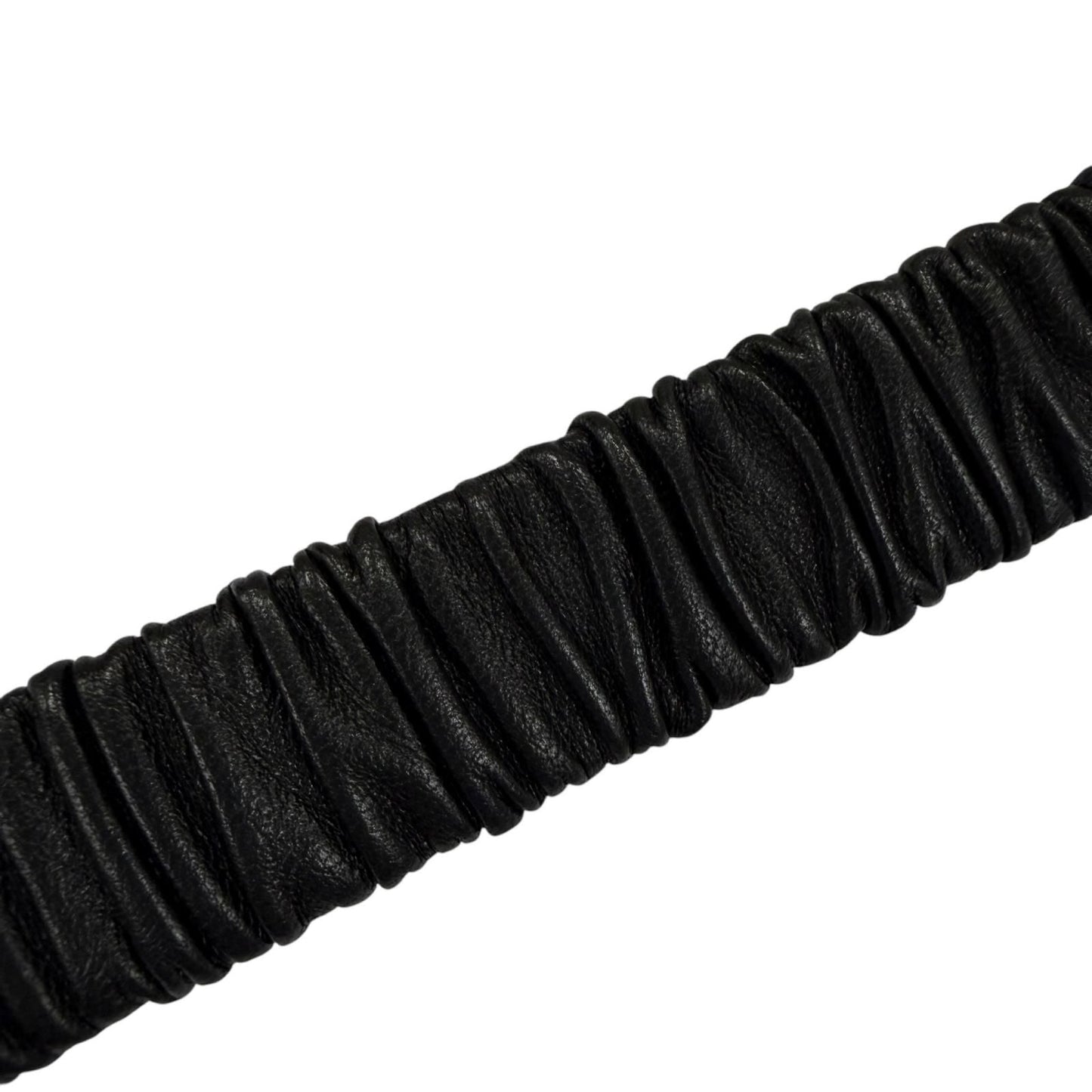Chanel 23c Logo Buckle Rhinestone Leather Belt Black Gold