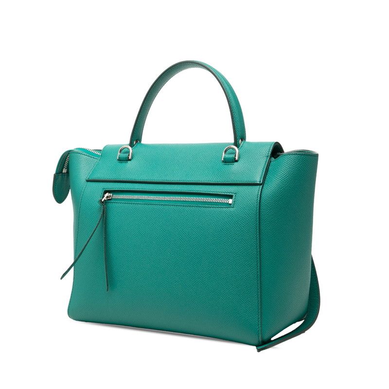 Celine Belt Bag 2-Way Green Leather