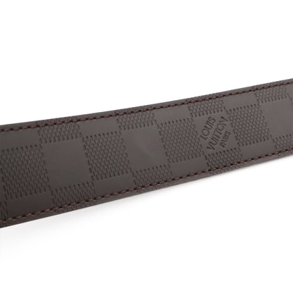 Louis Vuitton Damier Infini Boston Belt 35 Reversible Mocha Dark Brown Gold 90
