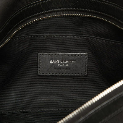 Saint Laurent Belt Bag Black Canvas Leather