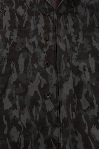 Dolce & Gabbana Blue Camouflage Trench Trench