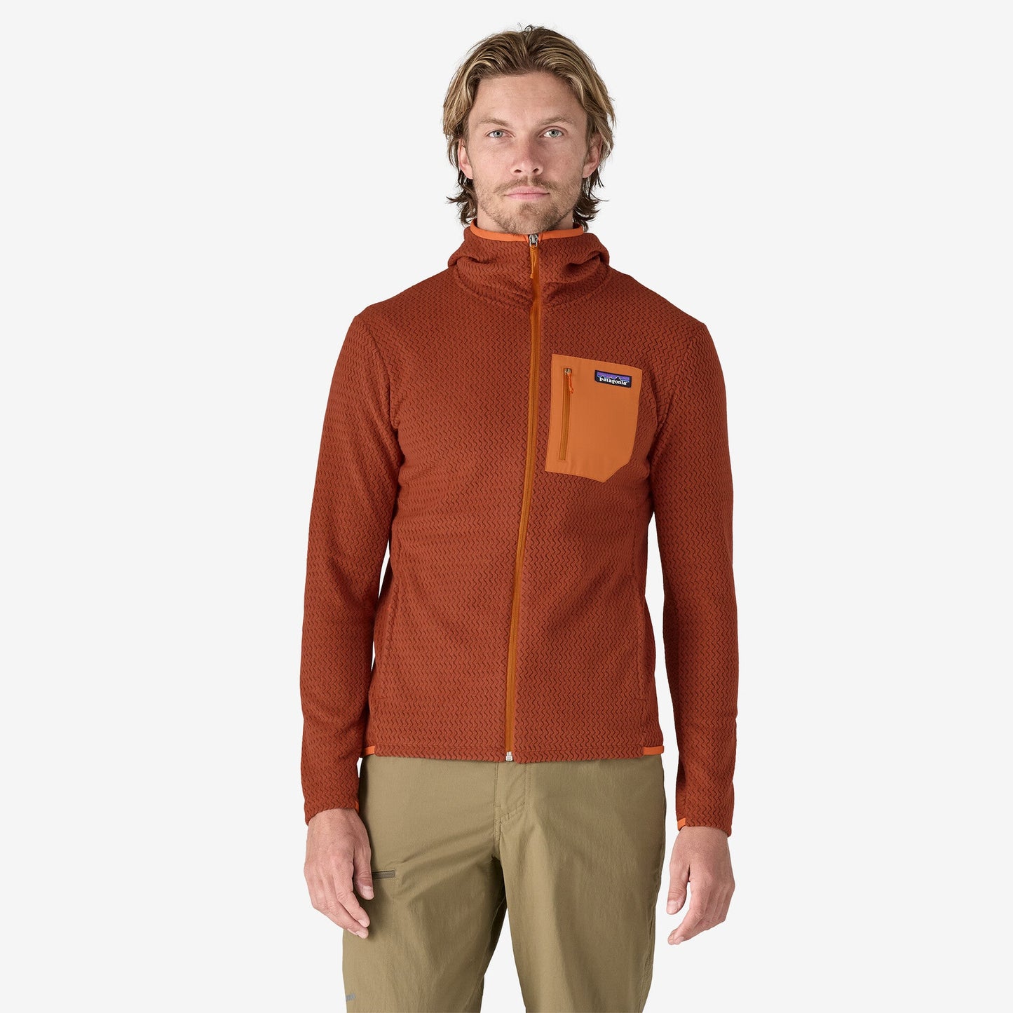 Patagonia Men's R1® Air Full-Zip Hoody Fleece Uomo zip Burnished Red