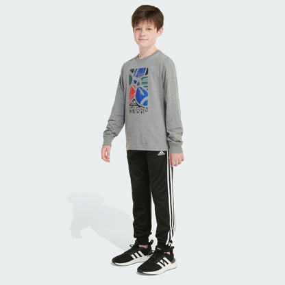 Kids' adidas Long Sleeve Graphic Heather Tee