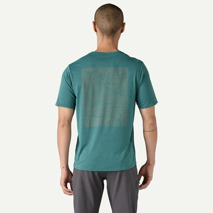 PATAGONIA T-shirt Men's Capilene® Cool Daily Graphic Shirt cod. 45235 WETLAND BLUE X-DYE