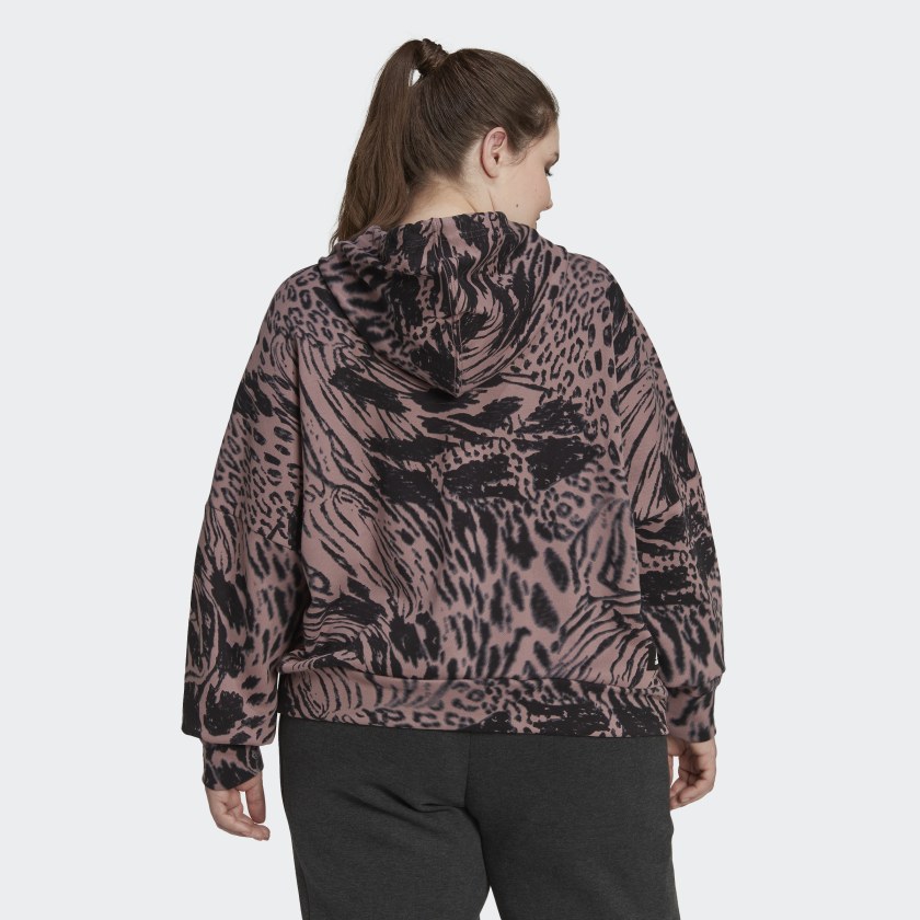 Women's adidas Future Icons Animal Print Hoodie (Plus Size)