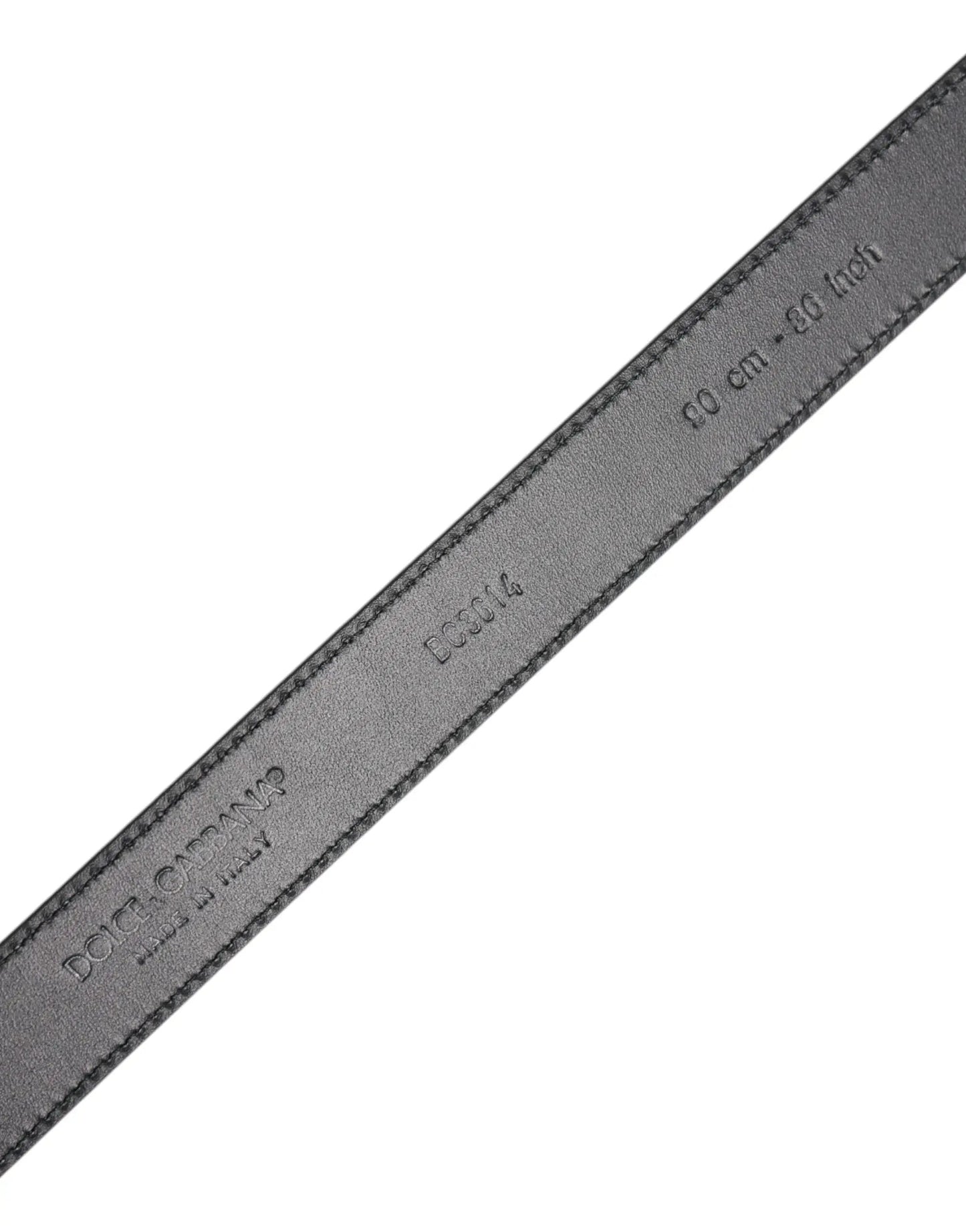 Dolce & Gabbana Black Calf Leather Classic Metal Buckle Belt