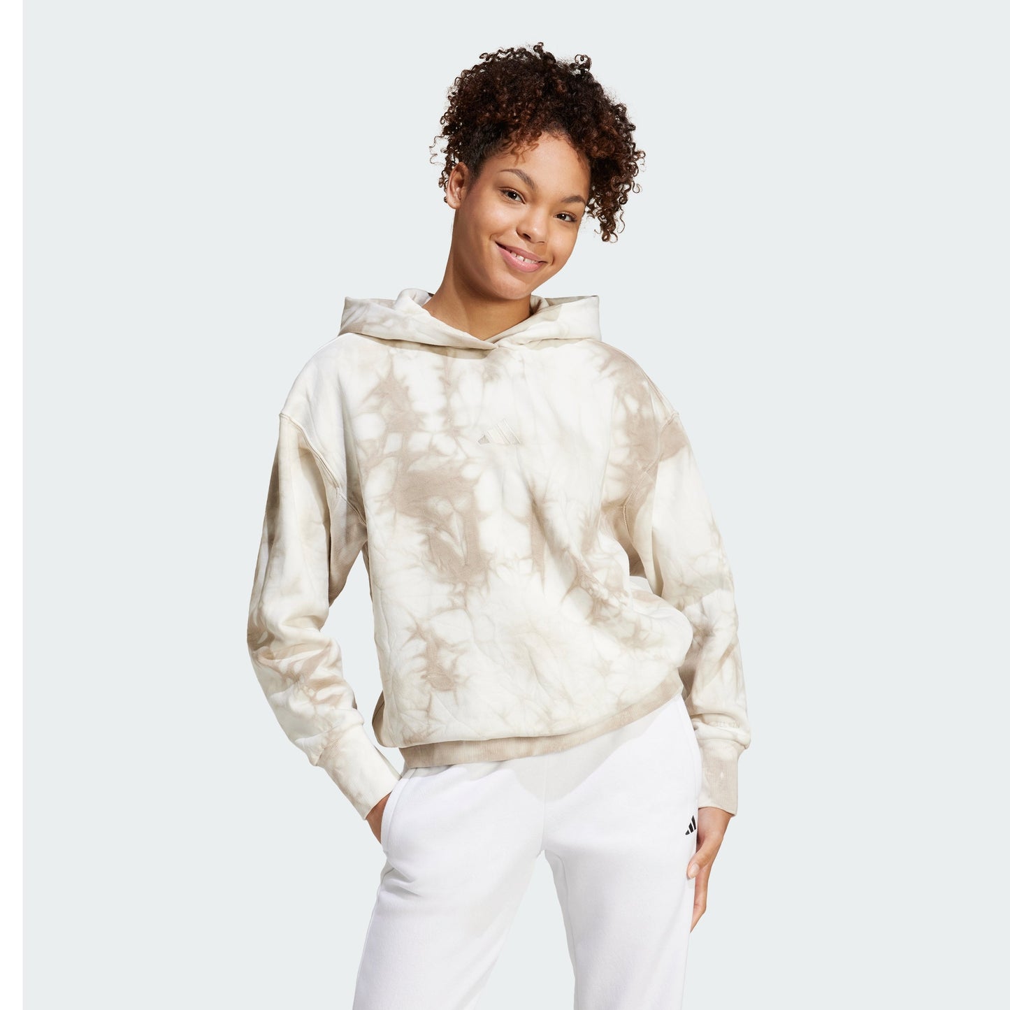 Women's adidas ALL SZN Fleece Tie-Dye Loose Hoodie