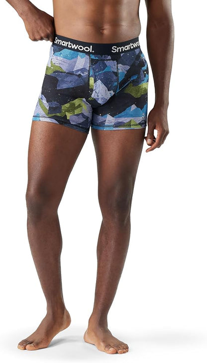 Smartwool - Merino Print Boxer Brief Boxed - Men's - Blue Summit Sector