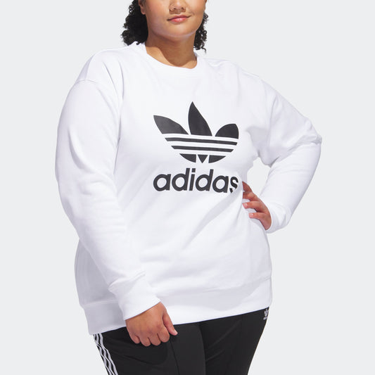 Women's adidas Adicolor Trefoil Crew Sweatshirt (Plus Size)