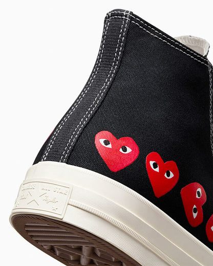 Converse x Comme des Garçons PLAY Chuck 70 Multi Heart High Top