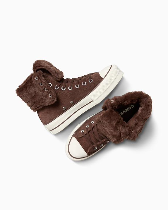 Chuck Taylor All Star Fold-Over Lift Platform XHi Faux Fur