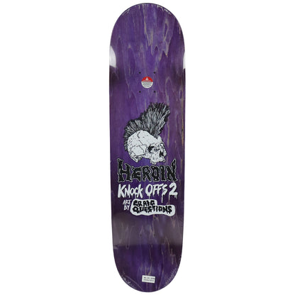 Heroin Skateboard Deck Aaron Wilson KO2 Skull Priest 8.5" x 32.2"