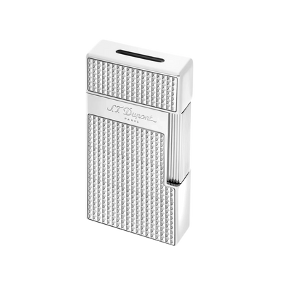S.T. DUPONT Biggy Diamond Head Silver Lighter/Briquet 025010