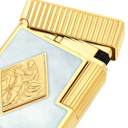 S.T. Dupont Ligne 1 White Lacquered Romeo y Julieta Lighter/Briquet C14050CL