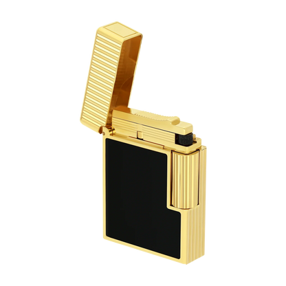 S.T. Dupont Ligne 1 Black Lacquered Gold Lighter/Briquet C14120