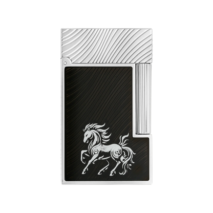 S.T. DUPONT Ligne 2 Horse Mane Guilloche Black/PAL Lighter/Briquet C16088CL