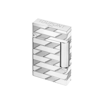 S.T. DUPONT Ligne 2 Monogram 1872 Palladium Guilloche Lighter/Briquet C16180