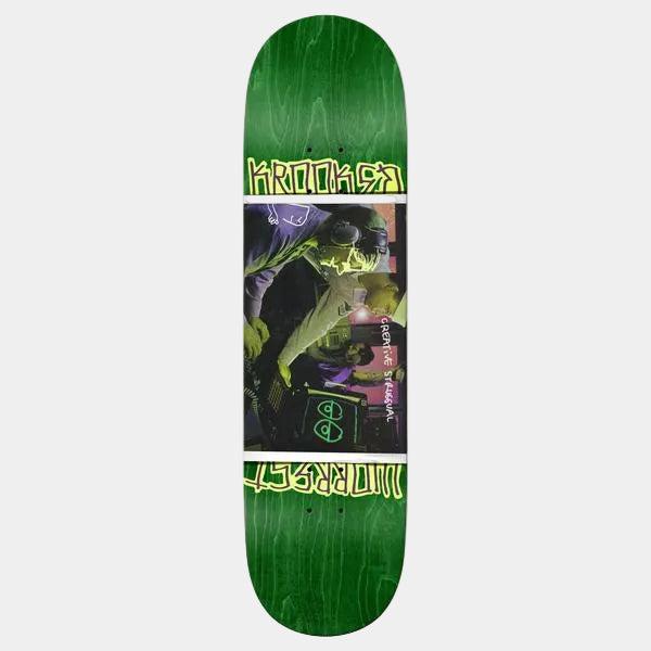 Krooked Skateboards Bobby Worrest Struggual DBX Basalt Deck 8.25" Glow Ink