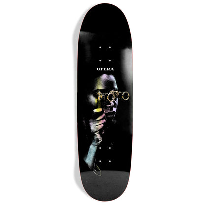 Opera Skateboard Deck Spectator Football Shape Black 9.0" x 31.8"