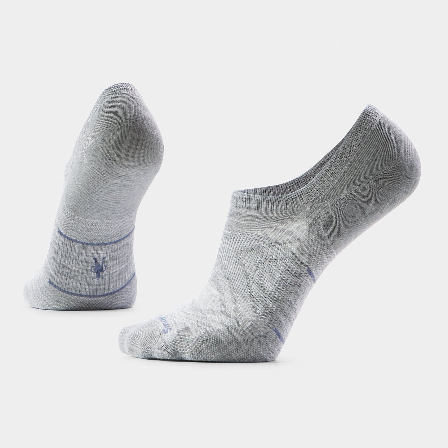 Smartwool - Run Zero Cushion No Show Socks - Light Gray