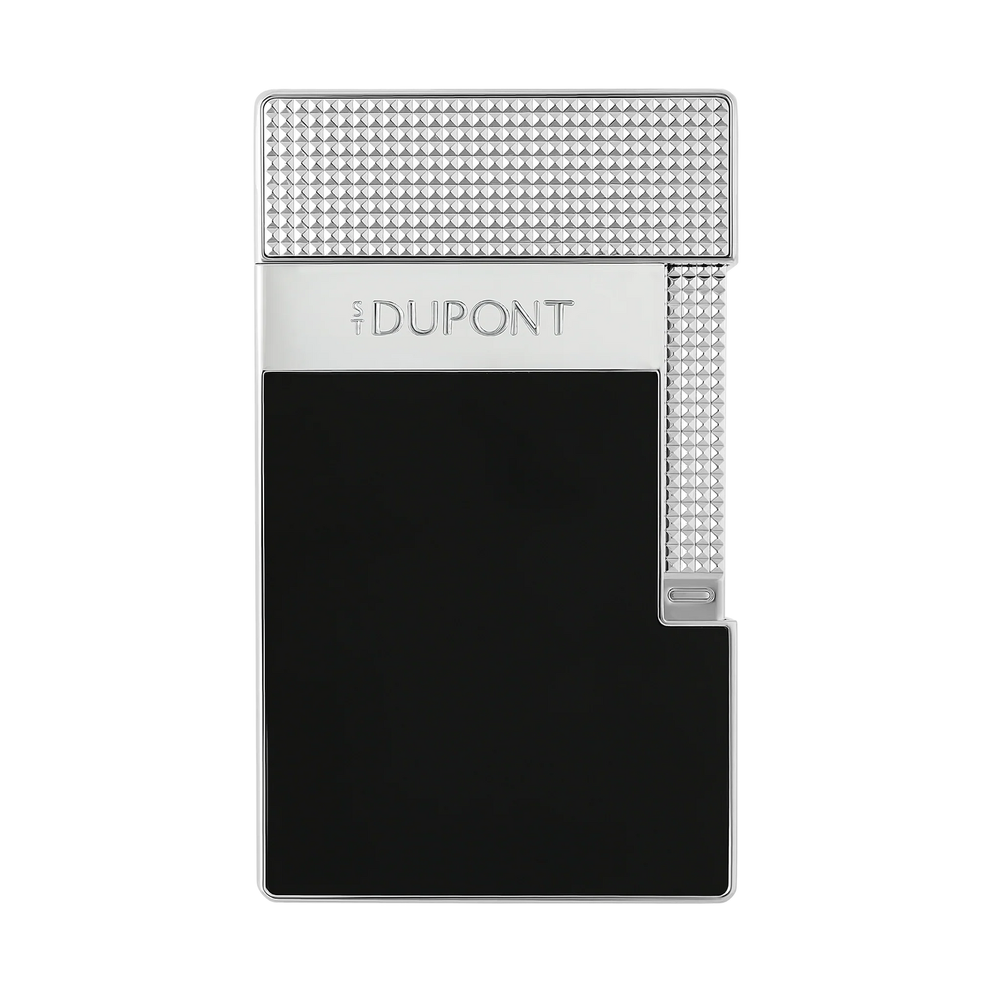 S.T. Dupont Black Lacquered Silver Table Lighter/Briquet T20101