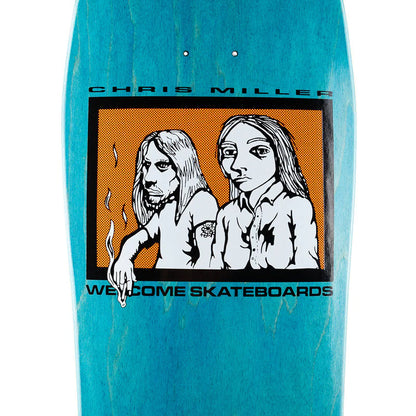 Welcome Skateboard Deck Miller Couple on Crossbone Assorted 10" x 30"